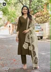 Trisha By Kadlee Rayon Weaving Kurti With Bottom Dupatta 